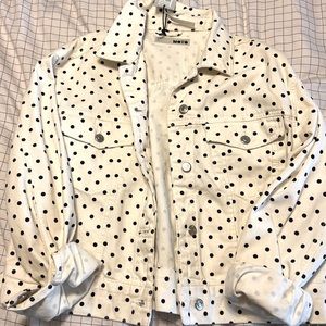 Polka dot jean jacket